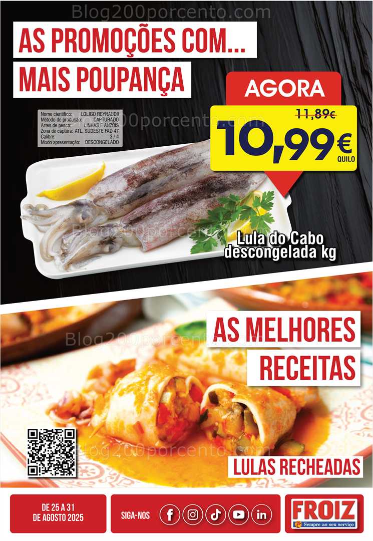 Antevisão Folheto FROIZ Promoções de 25 a 31 agosto