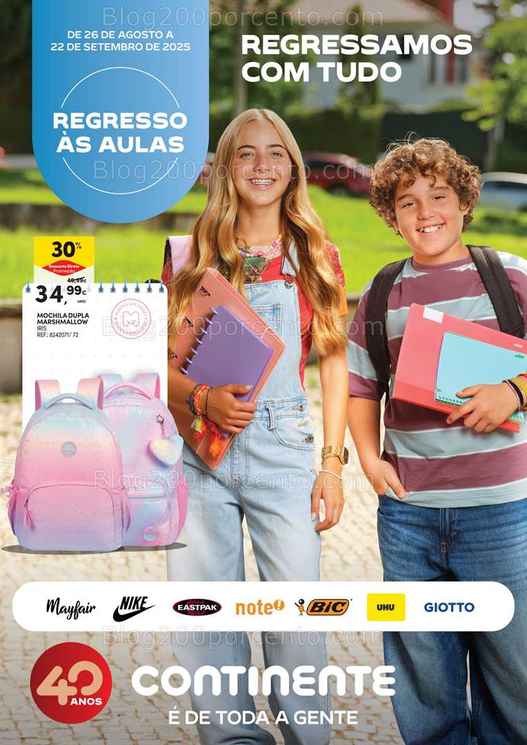 Antevisão Folheto CONTINENTE Açores Regresso às Aulas Promoções até 22 setembro