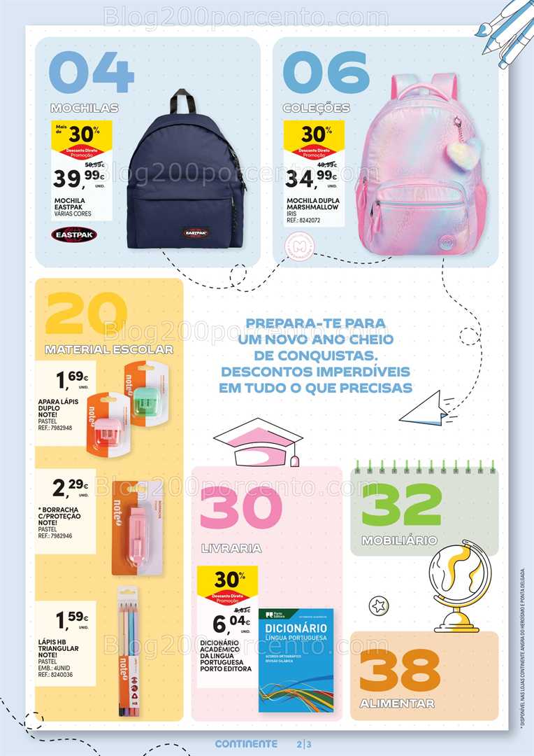 Antevisão Folheto CONTINENTE Açores Regresso às Aulas Promoções até 22 setembro
