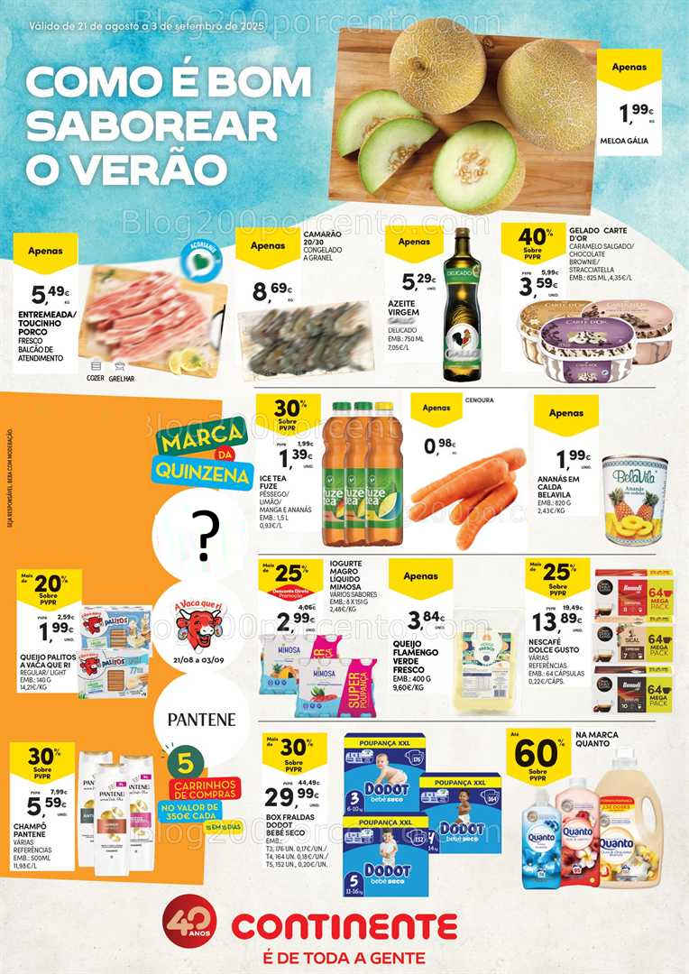 Antevisão Folheto CONTINENTE Açores Promoções de 21 agosto a 3 setembro