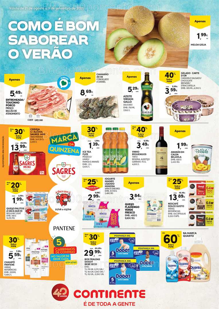 Antevisão Folheto CONTINENTE Açores Promoções de 21 agosto a 3 setembro