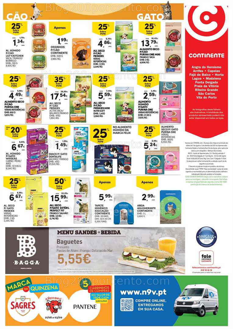 Antevisão Folheto CONTINENTE Açores Promoções de 21 agosto a 3 setembro