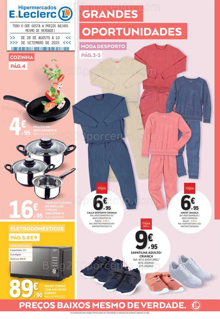 Antevisão Folheto E-LECLERC Bazar Promoções de 28 agosto a 10 setembro