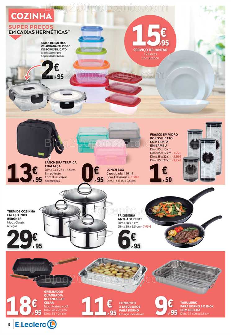 Antevisão Folheto E-LECLERC Bazar Promoções de 28 agosto a 10 setembro