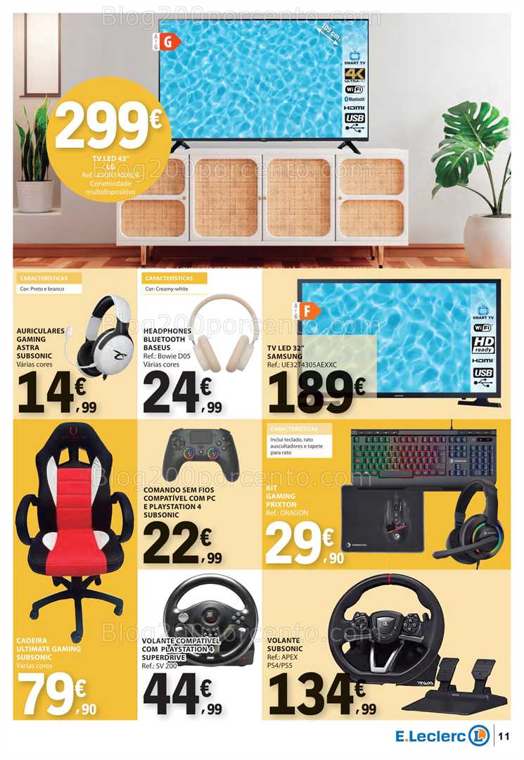 Antevisão Folheto E-LECLERC Bazar Promoções de 28 agosto a 10 setembro