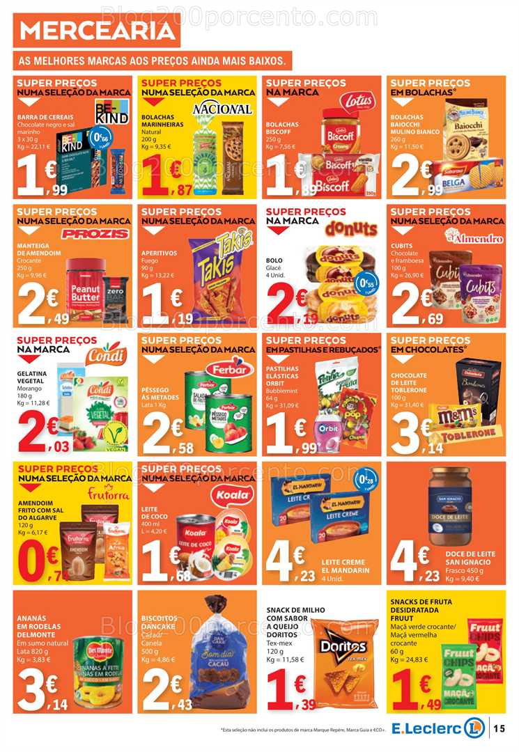 Antevisão Folheto E-LECLERC Promoções de 14 a 20 agosto