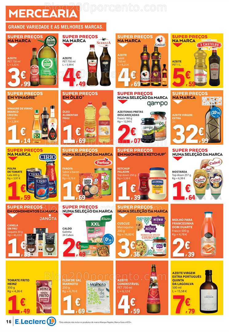 Antevisão Folheto E-LECLERC Promoções de 14 a 20 agosto