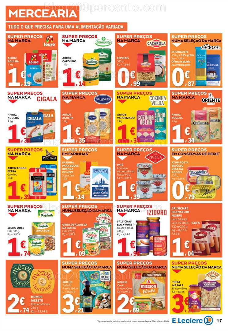 Antevisão Folheto E-LECLERC Promoções de 14 a 20 agosto