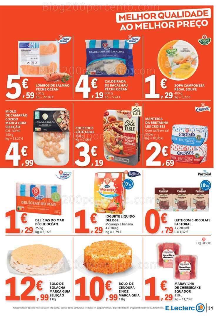 Antevisão Folheto E-LECLERC Promoções de 14 a 20 agosto