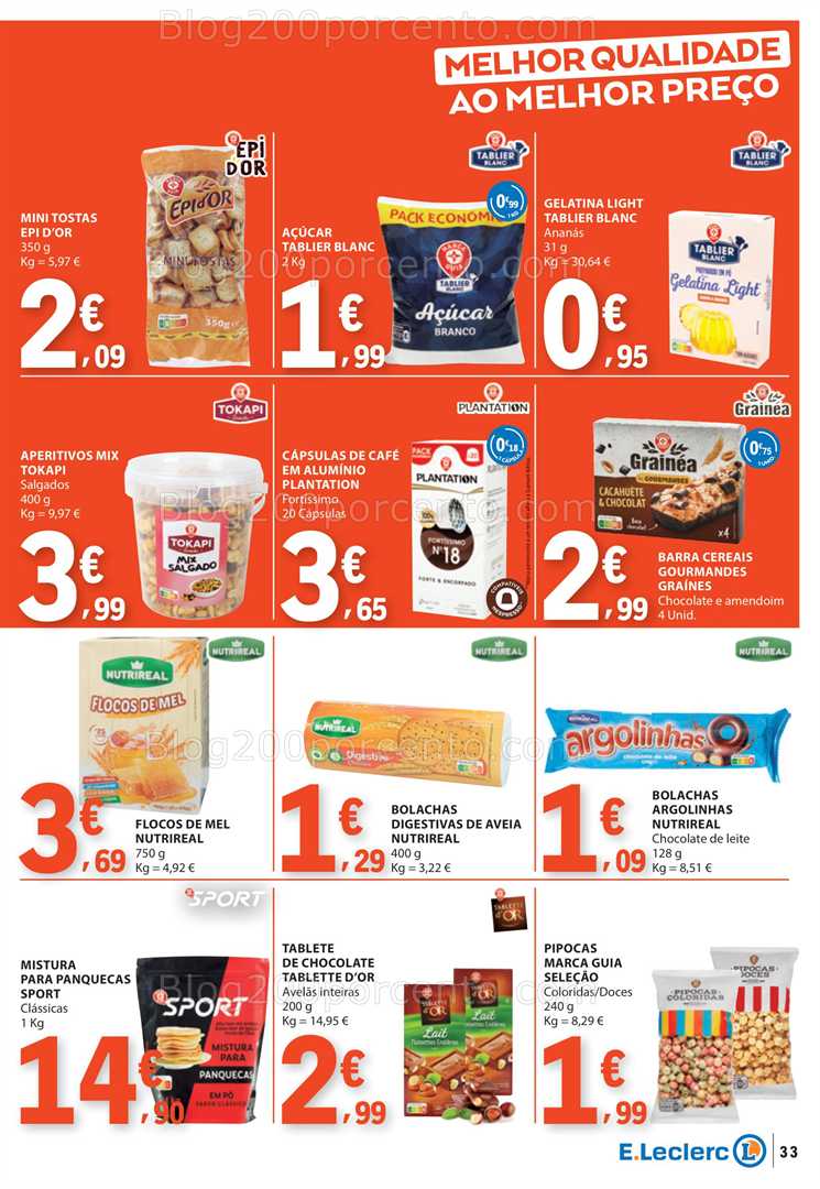 Antevisão Folheto E-LECLERC Promoções de 14 a 20 agosto