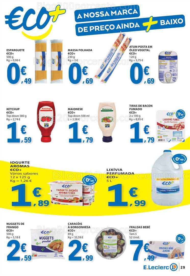 Antevisão Folheto E-LECLERC Marcas Próprias Promoções de 28 agosto a 3 setembro