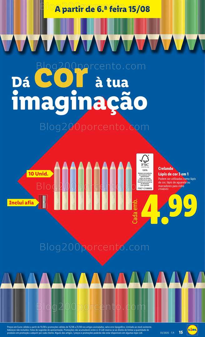 Antevisão Folheto LIDL Especial Regresso às Aulas - 15 agosto a 18 setembro