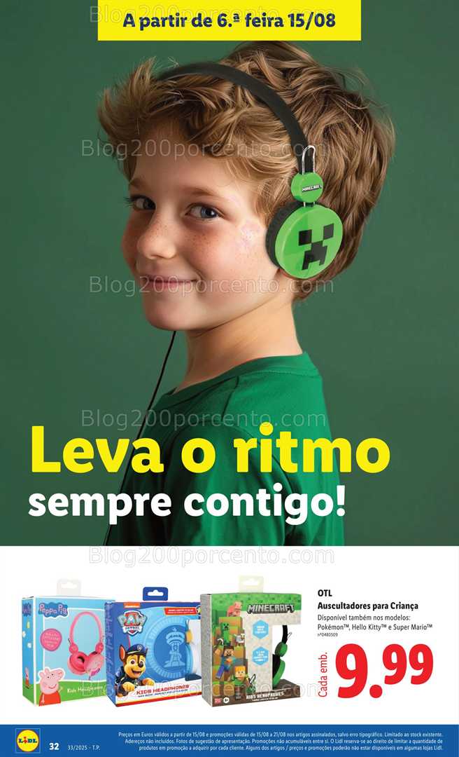Antevisão Folheto LIDL Especial Regresso às Aulas - 15 agosto a 18 setembro