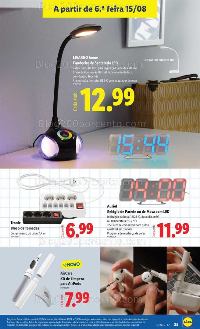 Antevisão Folheto LIDL Especial Regresso às Aulas - 15 agosto a 18 setembro
