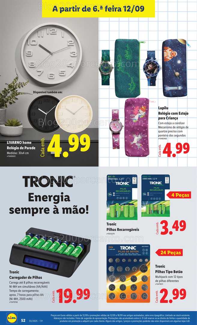 Antevisão Folheto LIDL Especial Regresso às Aulas - 15 agosto a 18 setembro