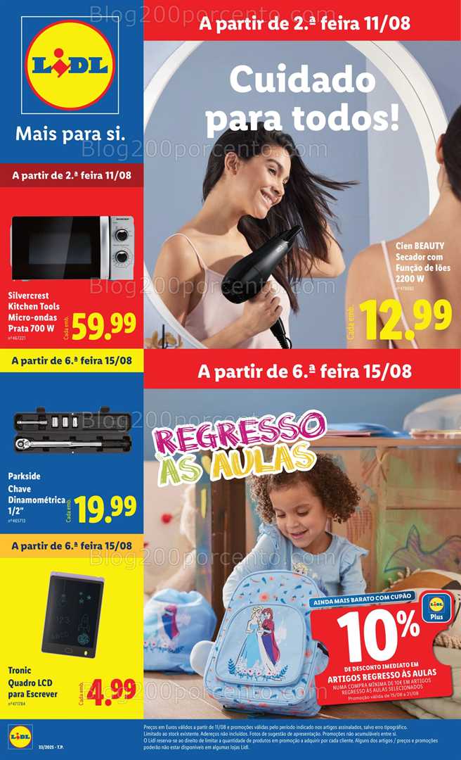 Antevisão Folheto LIDL Bazar Promoções de 11 a 21 agosto - Edição Digital all
