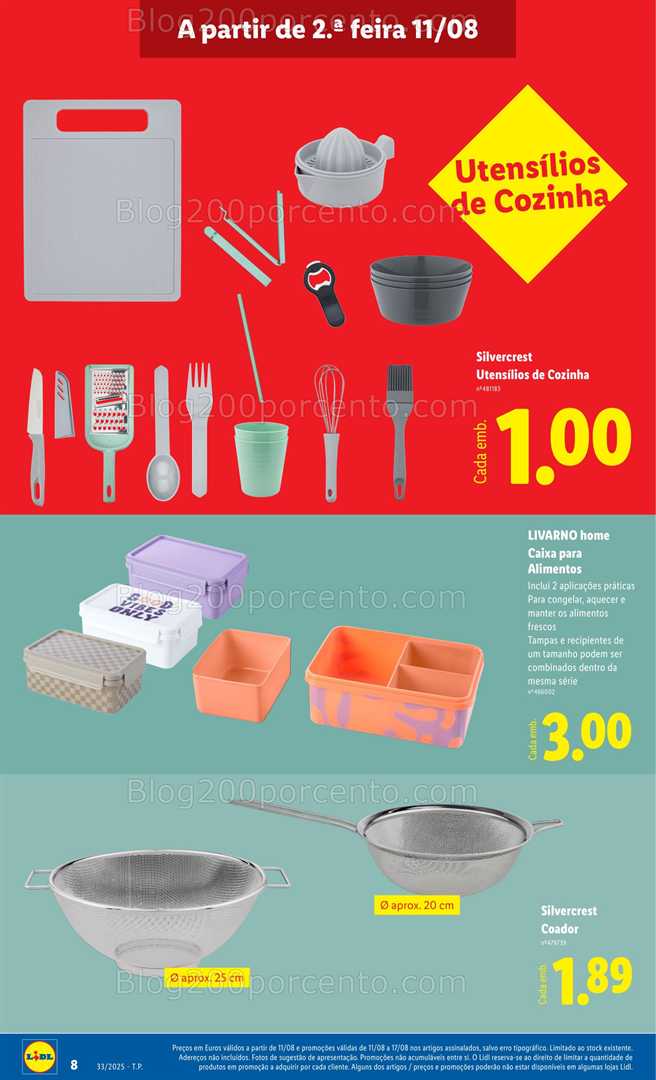Antevisão Folheto LIDL Bazar Promoções de 11 a 21 agosto - Edição Digital all