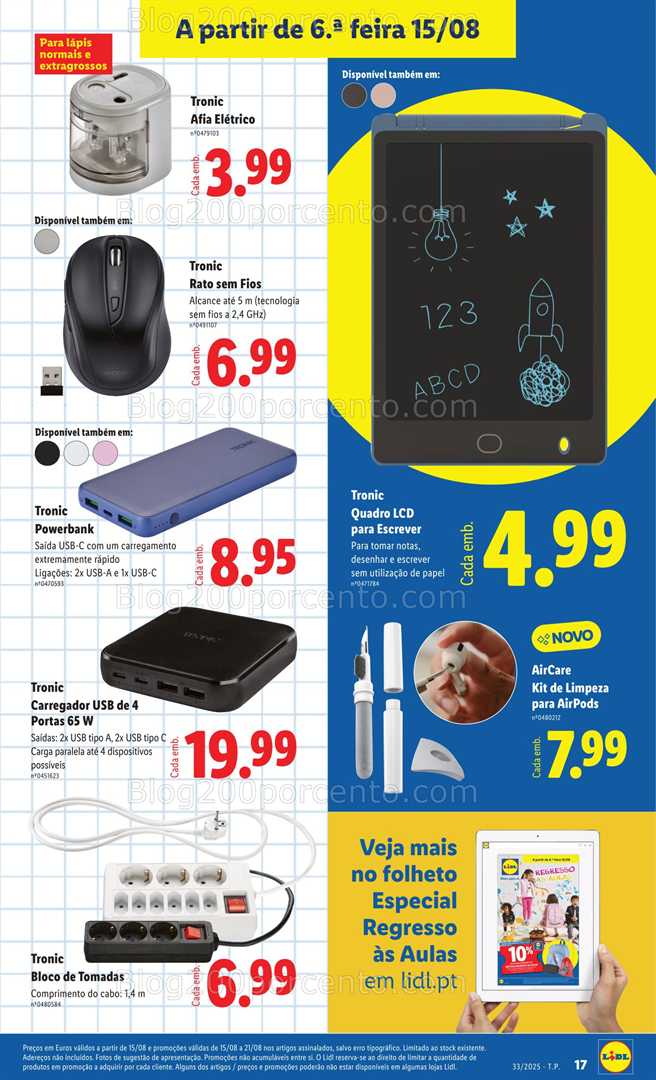 Antevisão Folheto LIDL Bazar Promoções de 11 a 21 agosto - Edição Digital all