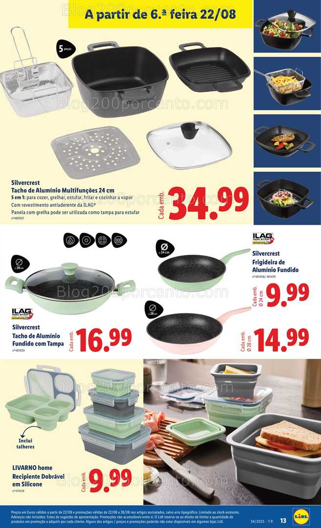 Antevisão Folheto LIDL Especial Cozinha Promoções de 18 a 24 agosto