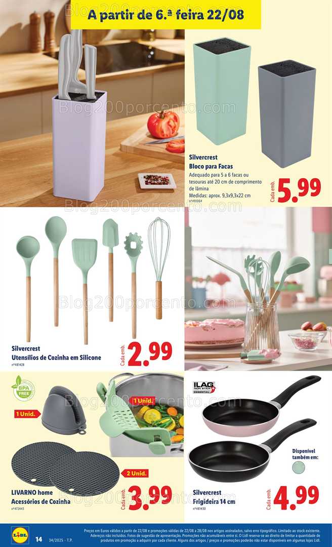 Antevisão Folheto LIDL Especial Cozinha Promoções de 18 a 24 agosto