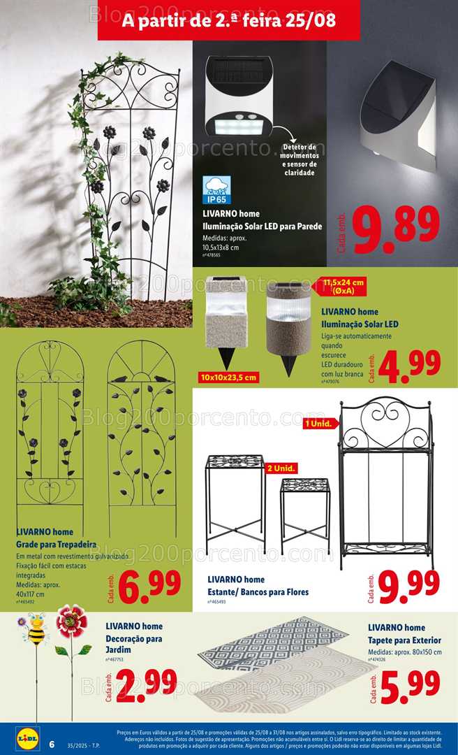 Antevisão Folheto LIDL Bazar Promoções de 25 agosto a 4 setembro