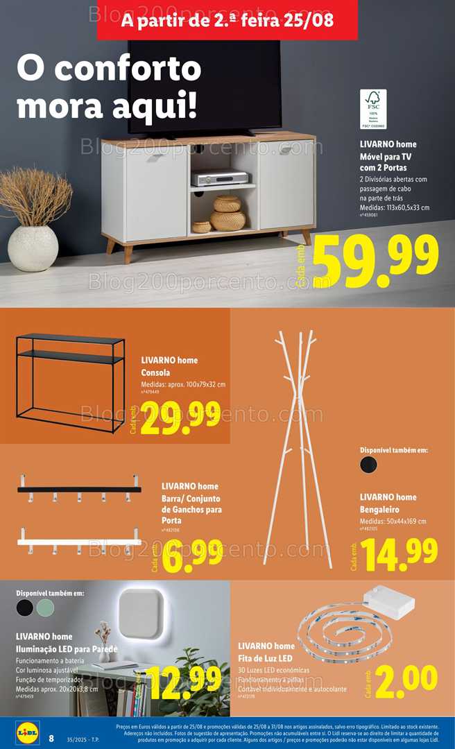 Antevisão Folheto LIDL Bazar Promoções de 25 agosto a 4 setembro