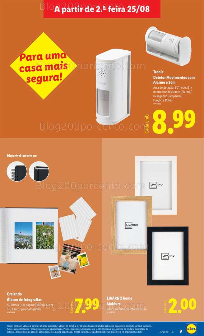 Antevisão Folheto LIDL Bazar Promoções de 25 agosto a 4 setembro