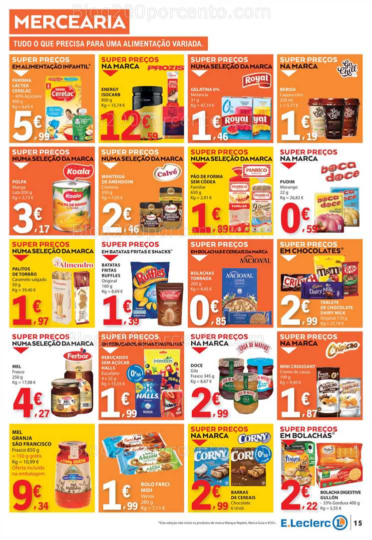 Antevisão Folheto E-LECLERC Promoções de 21 a 27 agosto