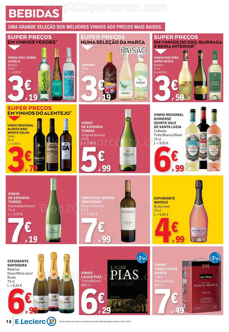 Antevisão Folheto E-LECLERC Promoções de 21 a 27 agosto