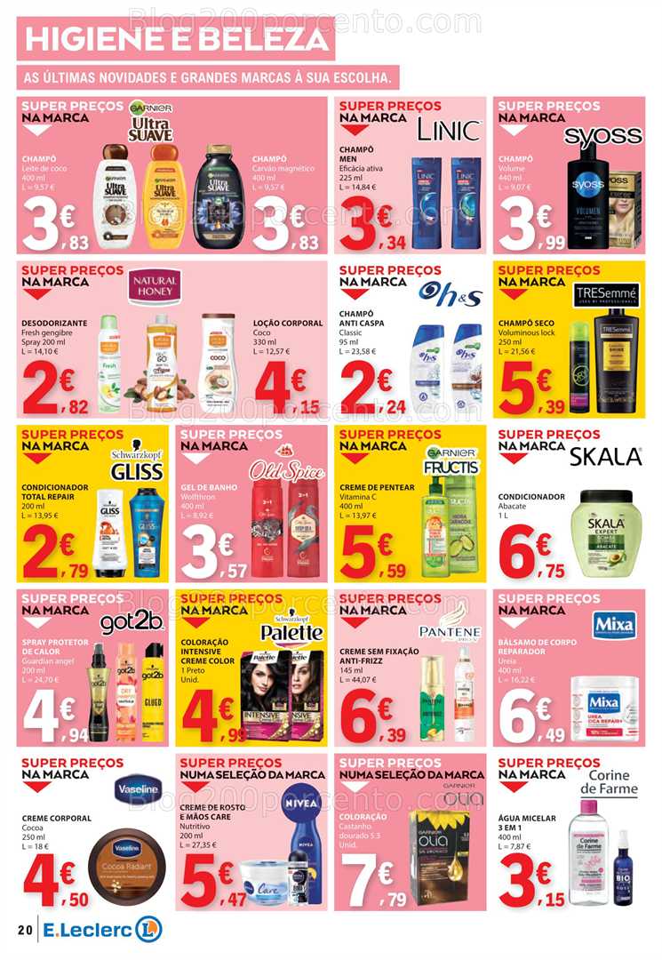 Antevisão Folheto E-LECLERC Promoções de 21 a 27 agosto