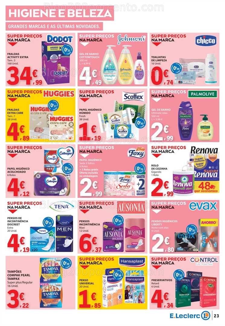 Antevisão Folheto E-LECLERC Promoções de 21 a 27 agosto
