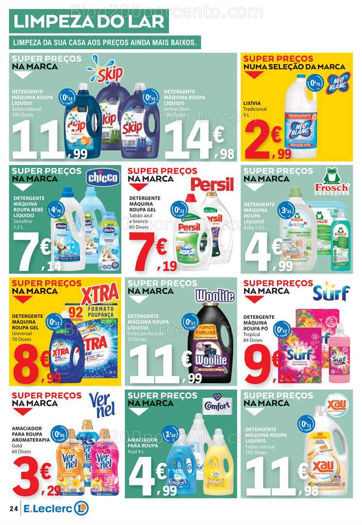 Antevisão Folheto E-LECLERC Promoções de 21 a 27 agosto