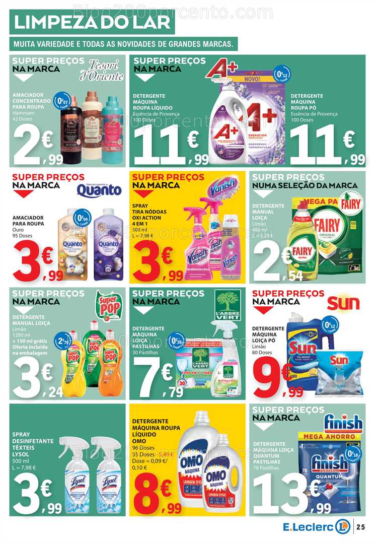 Antevisão Folheto E-LECLERC Promoções de 21 a 27 agosto