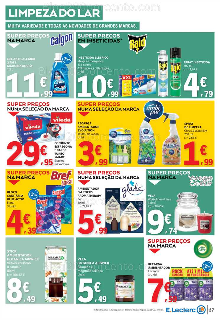 Antevisão Folheto E-LECLERC Promoções de 21 a 27 agosto