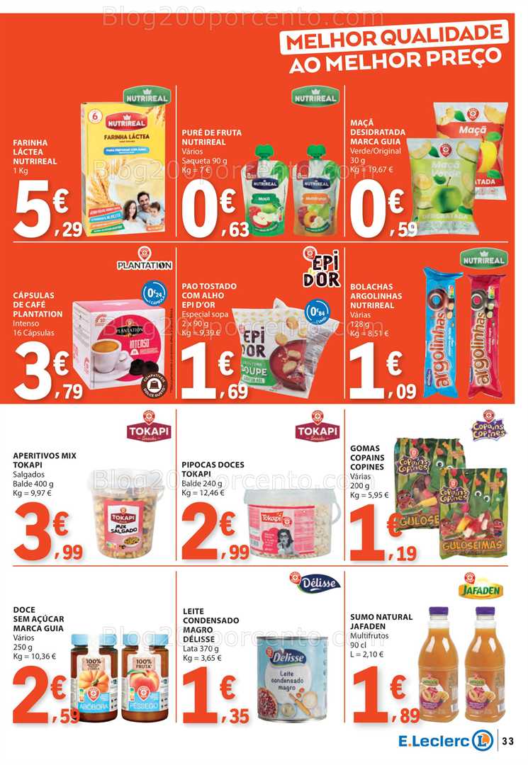 Antevisão Folheto E-LECLERC Promoções de 21 a 27 agosto