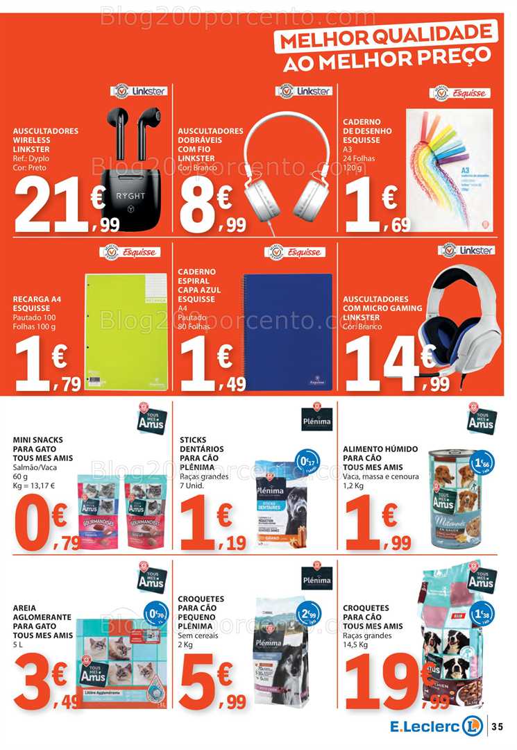 Antevisão Folheto E-LECLERC Promoções de 21 a 27 agosto
