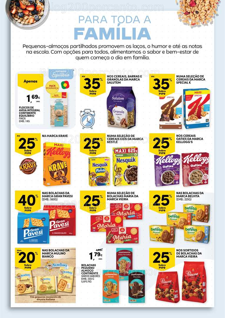 Antevisão Folheto CONTINENTE Especial Pequeno Almoço Promoções de 19 a 31 agosto
