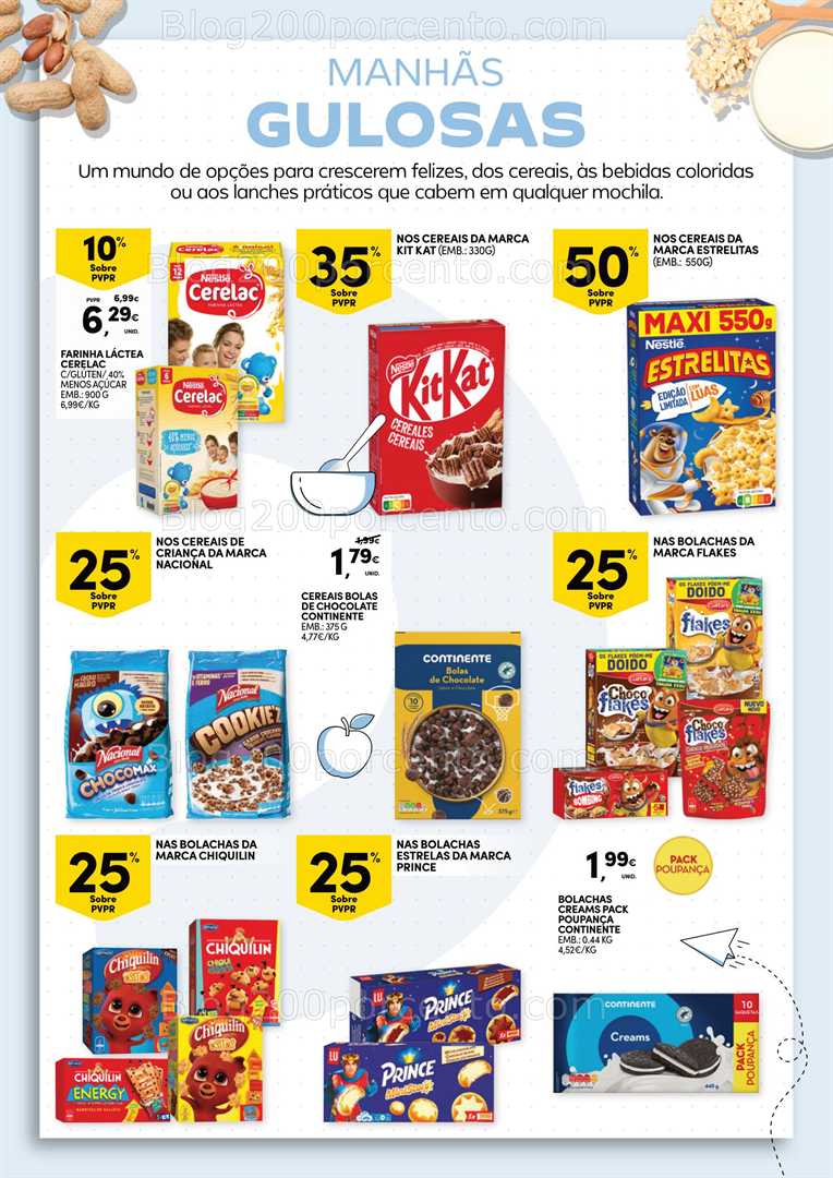 Antevisão Folheto CONTINENTE Especial Pequeno Almoço Promoções de 19 a 31 agosto