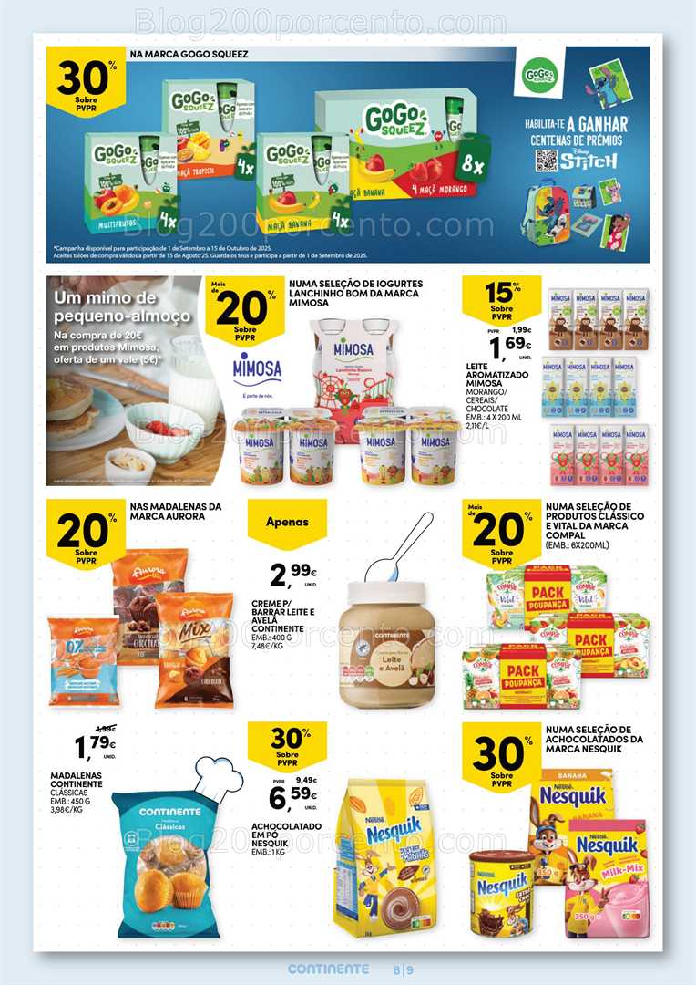 Antevisão Folheto CONTINENTE Especial Pequeno Almoço Promoções de 19 a 31 agosto
