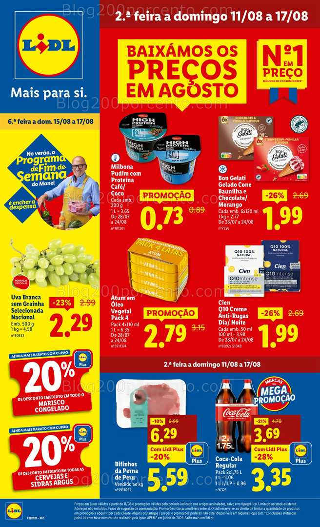 Antevisão Folheto LIDL Promoções de 11 a 17 agosto - Edição Digital all