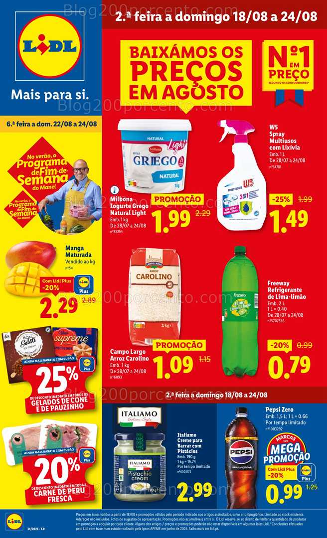 Antevisão Folheto LIDL Promoções de 18 a 24 agosto - Edição Digital