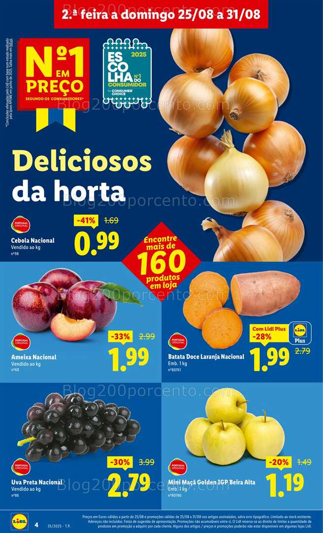 Antevisão Folheto LIDL Frescos Promoções de 25 a 31 agosto