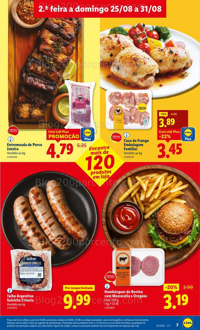 Antevisão Folheto LIDL Frescos Promoções de 25 a 31 agosto
