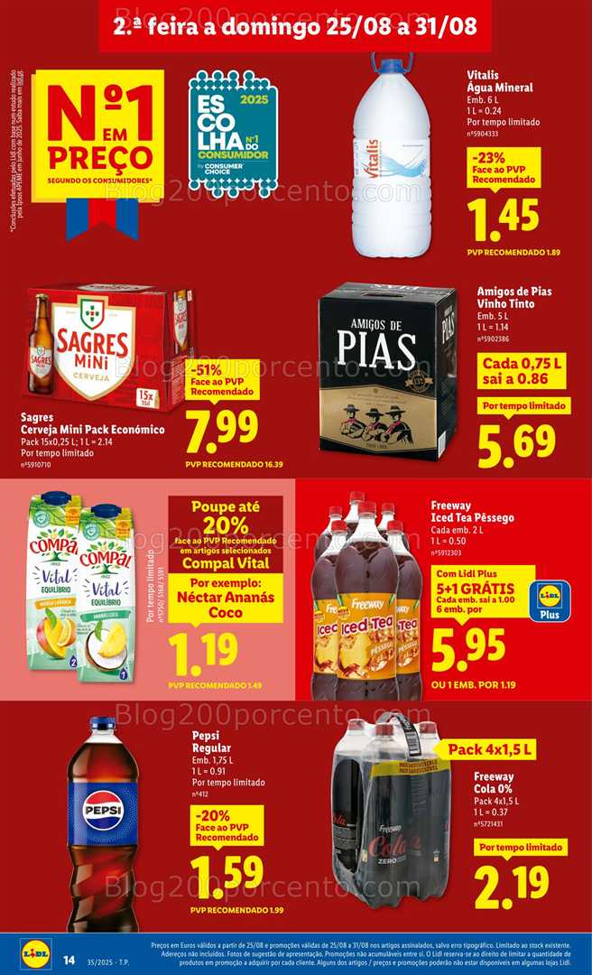 Antevisão Folheto LIDL Promoções de 25 a 31 agosto - Edição Digital