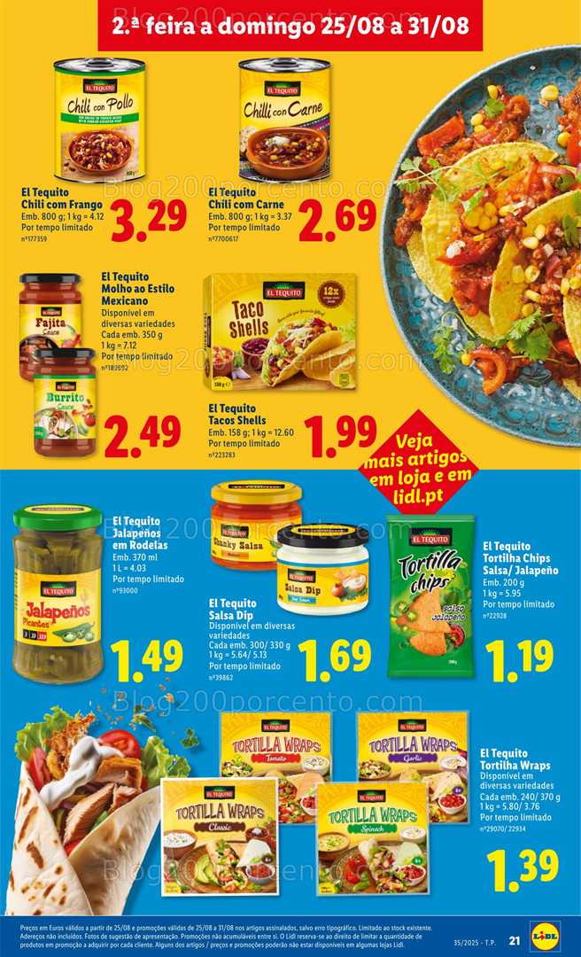Antevisão Folheto LIDL Sabores do Mundo Promoções de 25 a 31 agosto