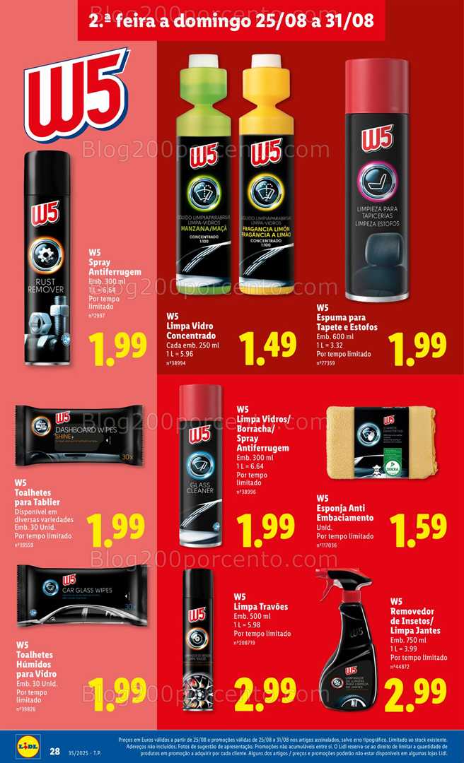 Antevisão Folheto LIDL Especial W5 Promoções de 25 a 31 agosto