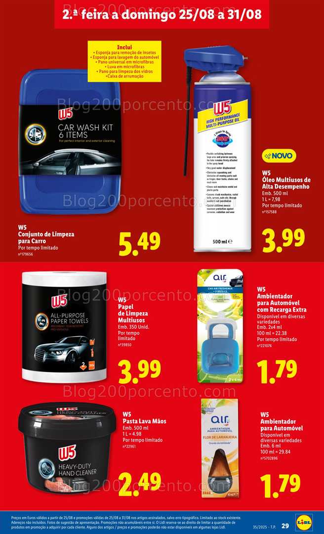 Antevisão Folheto LIDL Especial W5 Promoções de 25 a 31 agosto