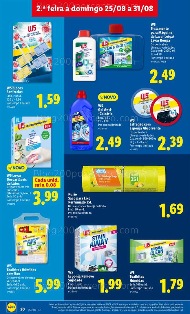 Antevisão Folheto LIDL Especial W5 Promoções de 25 a 31 agosto