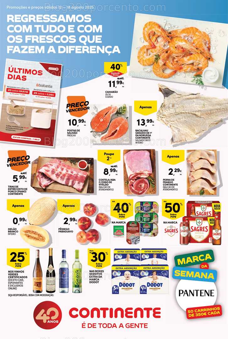 Antevisão Folheto CONTINENTE Promoções de 12 a 18 agosto - Edição Digital