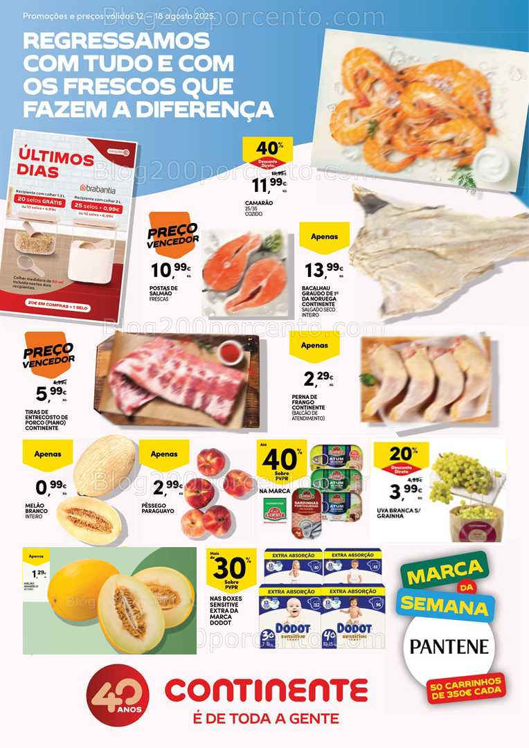 Antevisão Folheto CONTINENTE Bom Dia Promoções de 12 a 18 agosto